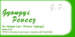 gyongyi pevecz business card