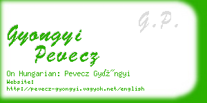 gyongyi pevecz business card